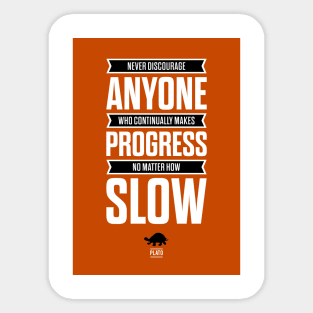 Makes Progress Plato Motivational Quotes Sticker